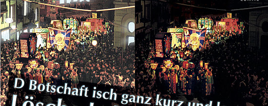 Lichterlöschen am Morgestraich!